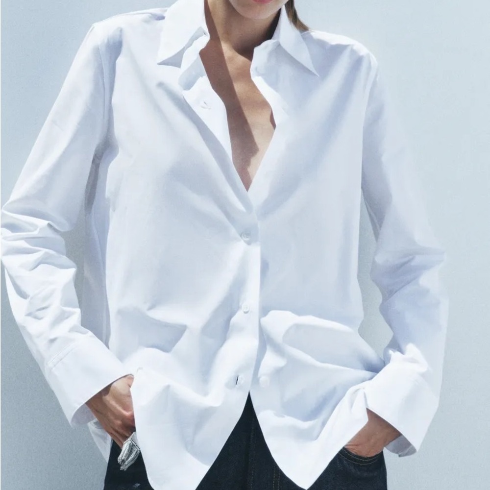 Zara Poplin Button Down
